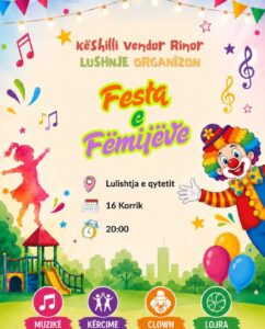 Buzëqeshje, lojëra dhe muzikë, Këshilli Vendor Rinor organizon Festën e Fëmijëve