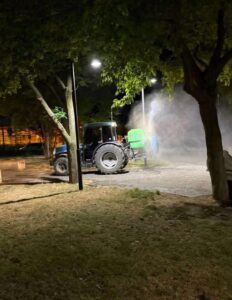Aksion nate për pastrimin dhe dezinsektimin e Lushnjës.